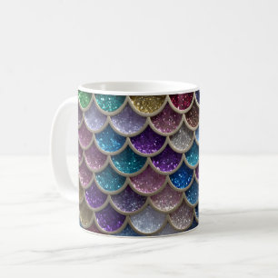 Mermaid Glam Glitzer Scales Kaffeetasse