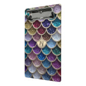 Mermaid Glam Glitzer Scales Mini Klemmbrett (Gewinkelt2)