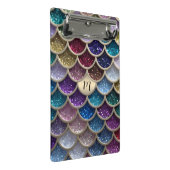 Mermaid Glam Glitzer Scales Mini Klemmbrett (Schrägansicht)