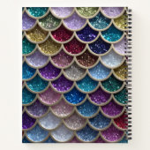 Mermaid Glam Glitzer Scales Notizblock (Rückseite)
