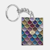 Mermaid Glam Glitzer Scales Schlüsselanhänger (Vorderseite links)