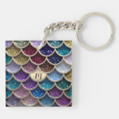 Mermaid Glam Glitzer Scales Schlüsselanhänger (Rückseite)