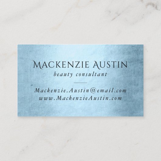 Mermaid Glam Scale | Dusty Ice Blue Sheen Branding Visitenkarte (Rückseite)