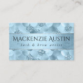 Mermaid Glam Scale | Dusty Ice Blue Sheen Branding Visitenkarte (Vorderseite)