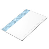 Mermaid Glam Scale | Dusty Ice Blue Sheen Custom Notizblock (angewinkelt)