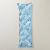 Mermaid Glam Scale | Dusty Ice Blue Sheen Luster Seitenschläferkissen (Rückseite (Vertikal))