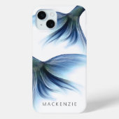Mermaid Glam Schwanz | Dusty Ice Blue Luster Custo Case-Mate iPhone Hülle (Rückseite)