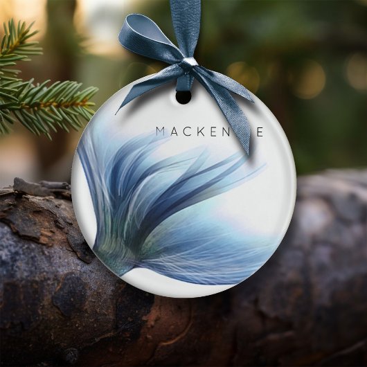 Mermaid Glam Schwanz | Dusty Ice Blue Luster Custo Keramik Ornament