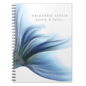 Mermaid Glam Schwanz | Dusty Ice Blue Luster Custo Notizblock (Vorderseite)