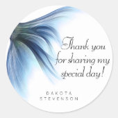 Mermaid Glam Schwanz | Dusty Ice Blue Sheen Vielen Runder Aufkleber (Vorderseite)