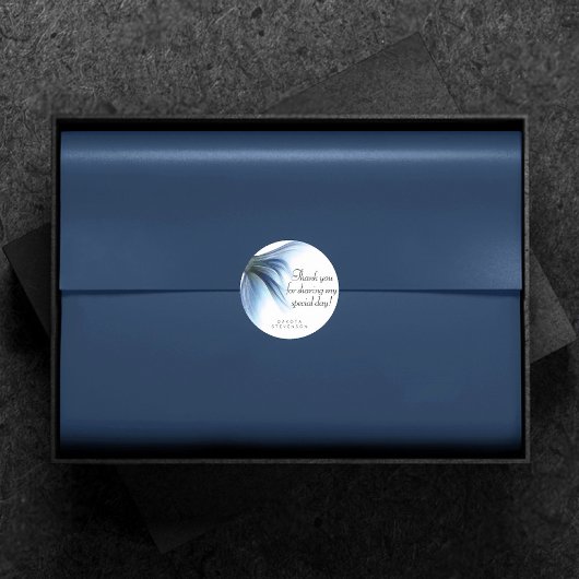 Mermaid Glam Schwanz | Dusty Ice Blue Sheen Vielen Runder Aufkleber