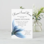 Mermaid Glam Schwanz | Dusty Ice Blue Zuhause Swee Einladung (Stehend Vorderseite)