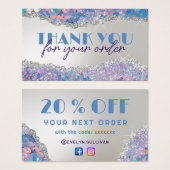 Mermaid Glitzer-Nachfolgekarte (Vorne & Hinten)