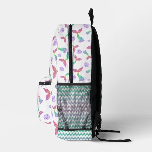 Mermaid Glitzer Pattern Bedruckter Rucksack (Rechts)