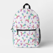 Mermaid Glitzer Pattern Bedruckter Rucksack (Vorderseite)