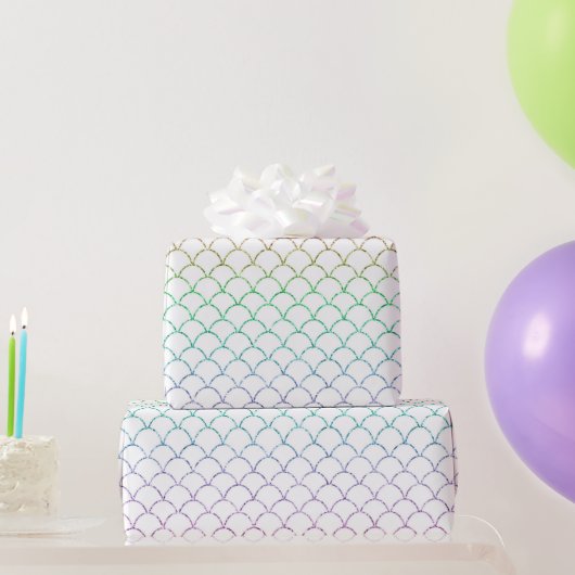 Mermaid Glitzer Pattern Geschenkpapier (Partygeschenke)