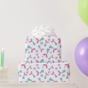 Mermaid Glitzer Pattern Geschenkpapier