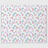 Mermaid Glitzer Pattern Geschenkpapier (Flach)