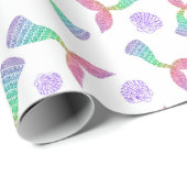 Mermaid Glitzer Pattern Geschenkpapier (Rolleneckpunkt)