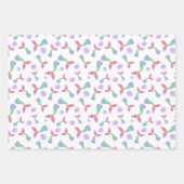 Mermaid Glitzer Pattern Geschenkpapier Set (Vorderseite)