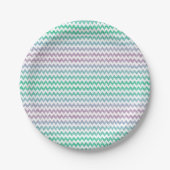 Mermaid Glitzer Pattern Pappteller (Vorderseite)