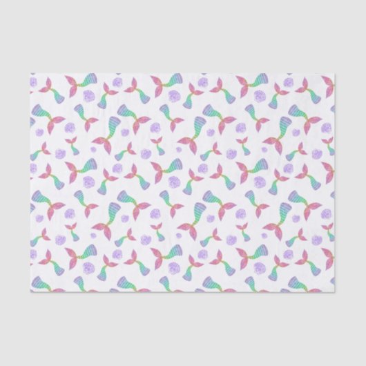 Mermaid Glitzer Pattern Seidenpapier (Vorderseite)