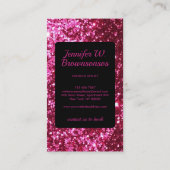 Mermaid Glitzer Pink Event Plane Visitenkarte (Rückseite)