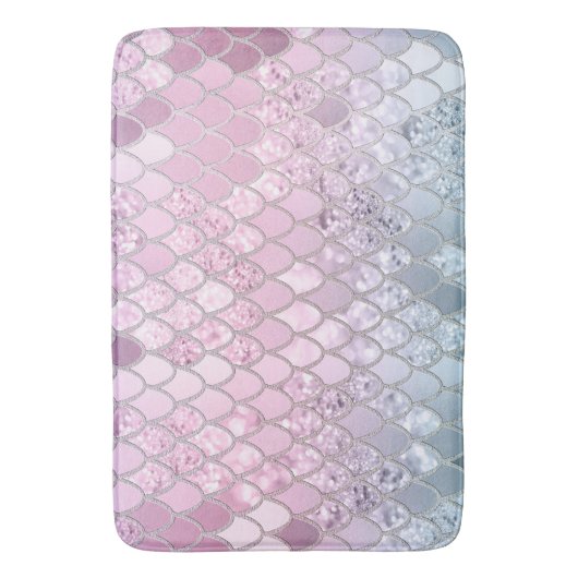 Mermaid Glitzer Scales #2 Badematte (Vorderseite Vertikal)