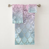 Mermaid Glitzer Scales #2 Badhandtuch Set (Insitu)