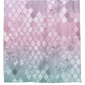 Mermaid Glitzer Scales #2 Duschvorhang (Vorderseite)