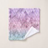 Mermaid Glitzer Scales #2a (Imitate Glitzer) #shin Badhandtuch Set (Waschlappen)