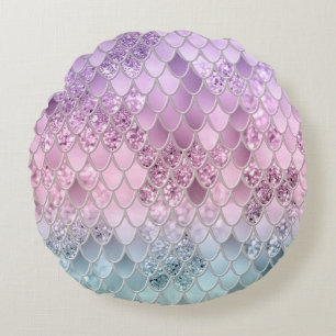 Mermaid Glitzer Scales #2a (Imitate Glitzer) #shin Rundes Kissen