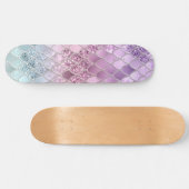 Mermaid Glitzer Scales #2a (Imitate Glitzer) #shin Skateboard (Horizontal)