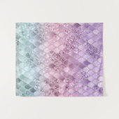 Mermaid Glitzer Scales #2a (Imitate Glitzer) #shin Wandteppich (Vorderseite (Horizontal))