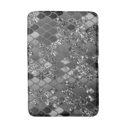 Mermaid Glitzer Scales #7 (Imitats Glitzer) #shiny Badematte (Vorderseite Vertikal)