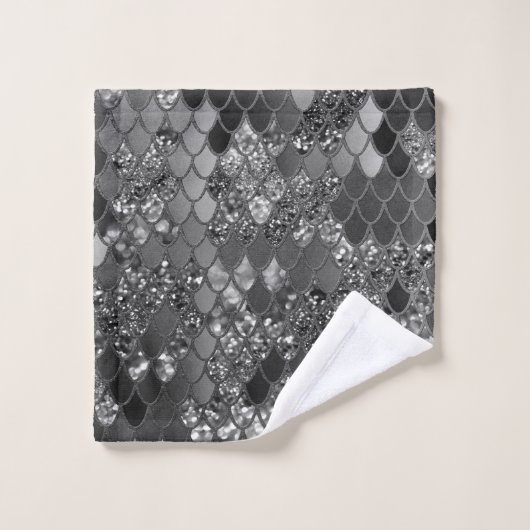 Mermaid Glitzer Scales #7 (Imitats Glitzer) #shiny Badhandtuch Set (Waschlappen)