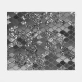 Mermaid Glitzer Scales #7 (Imitats Glitzer) #shiny Fleecedecke (Vorderseite (Horizontal))