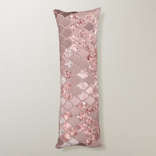 Mermaid Glitzer Scales #8 (Imitats Glitzer) Seitenschläferkissen (Rückseite (Vertikal))
