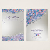 Mermaid Glitzer Sequenzenkette-Display-Karte (Vorne & Hinten)