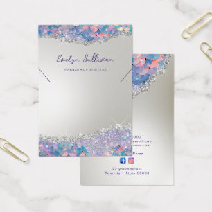 Mermaid Glitzer Sequenzenkette-Display-Karte