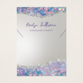 Mermaid Glitzer Sequenzenkette-Display-Karte (Vorderseite)