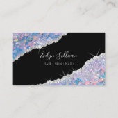 Mermaid Glitzer Sequin Business Card Visitenkarte (Vorderseite)