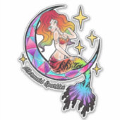 Mermaid Glitzern Aufkleber (Vorderseite)