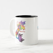 Mermaid Glitzern Zweifarbige Tasse (Vorderseite Links)