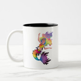 Mermaid Glitzern Zweifarbige Tasse