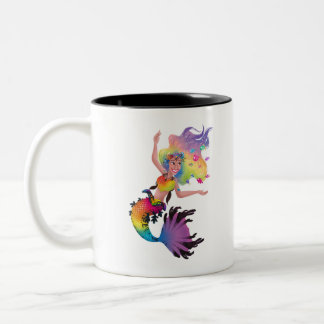 Mermaid Glitzern Zweifarbige Tasse