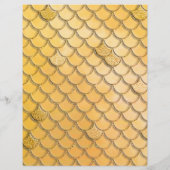 Mermaid Gold Glitzer Geburtstagspartei Flyer (Hinten)