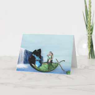 Mermaid Gondola Greeting Cards Karte