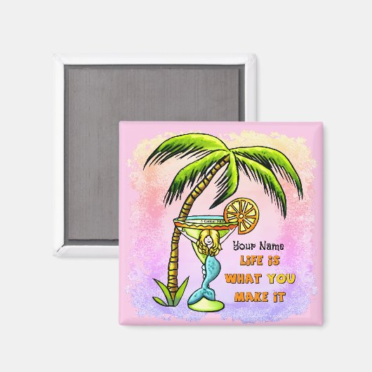 Mermaid Good Life Magnet (Vorderseite/Rückseite)