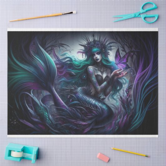 Mermaid Goth Seidenpapier (Basteln)